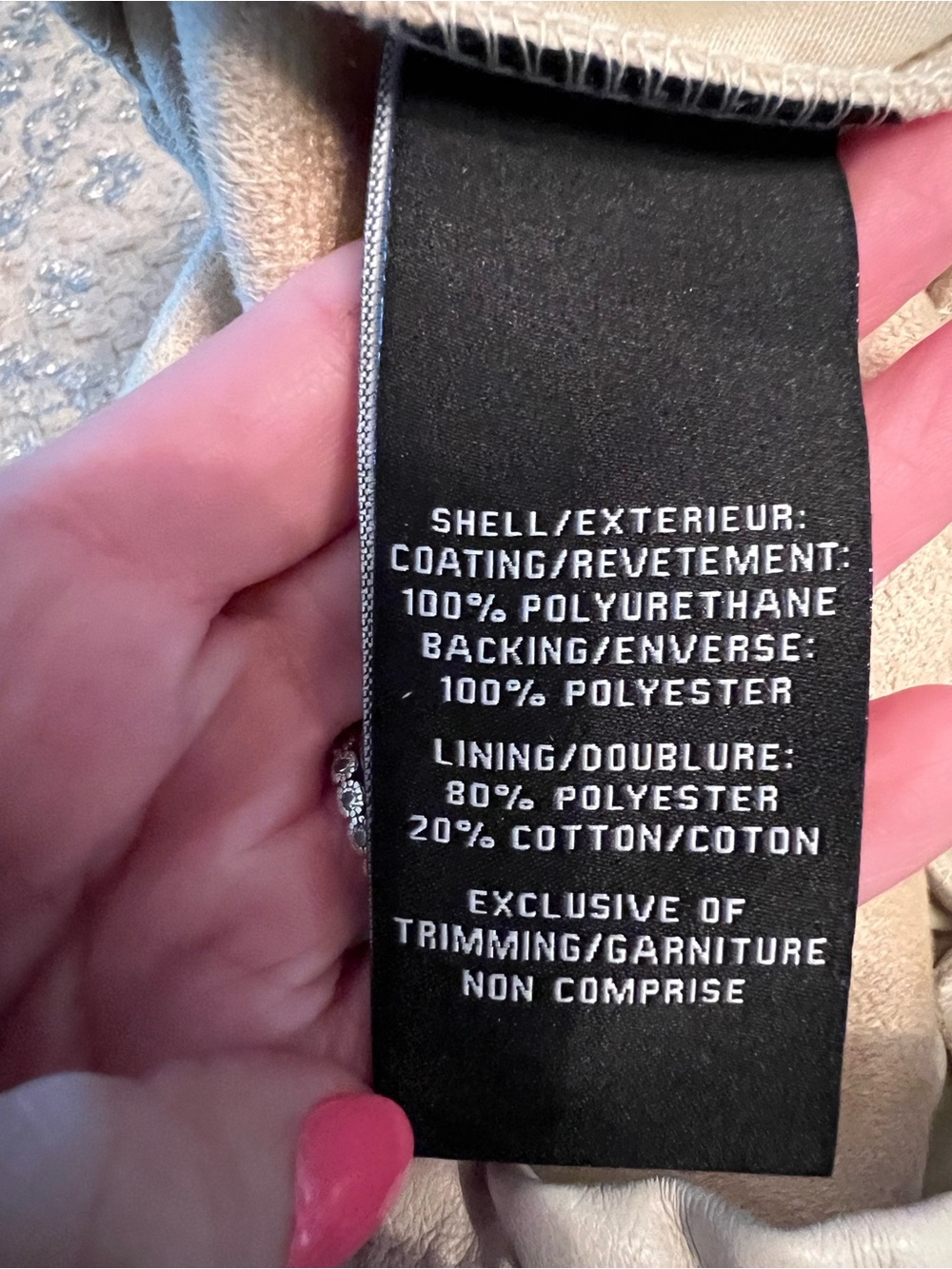 7 For All Mankind Cream Pleather Shorts - Picture 4 of 6